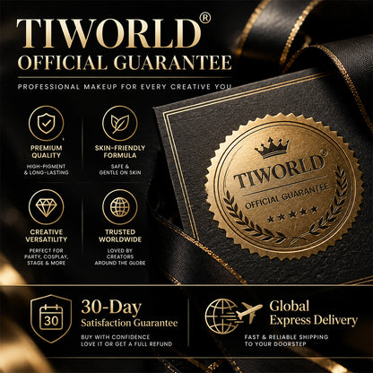 🎨 TIWORLD® 20-Color Pro Face & Body Paint Palette with 10 Brushes - Safe Non-Toxic Waterproof SFX Kit for Cosplay & Parties ✨